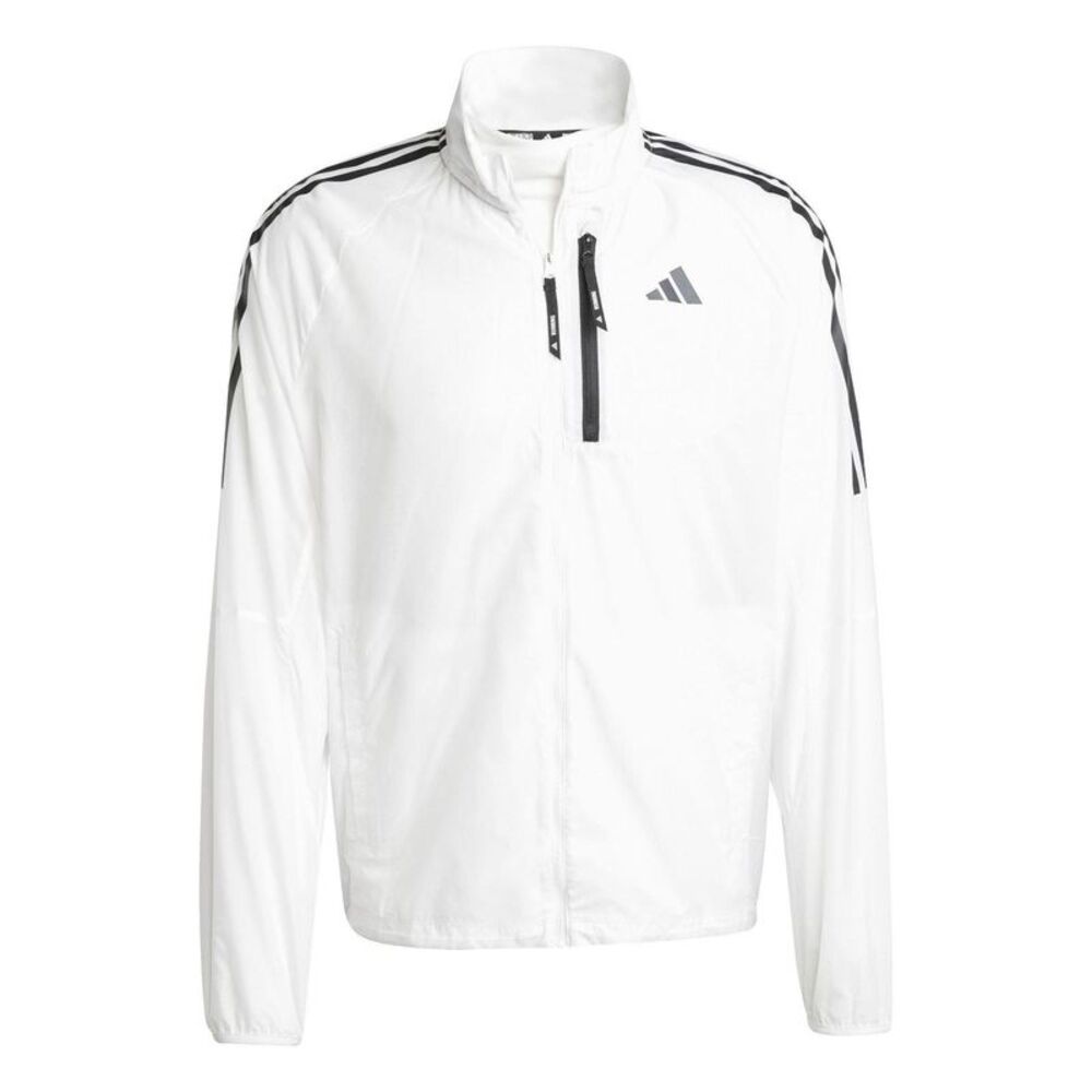 Adidas Mens Performance Running Jacket / White